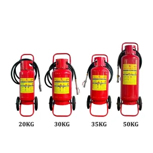 20kg 25kg 35kg 50kg Dcp Abc Dry Powder Wheeled Fire Extinguisher Trolley OEM & ODM Accepted
