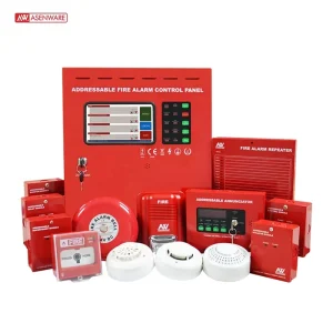 220 VAC 2/4 Loop Addressable Fire Alarm System Control Panel for Building