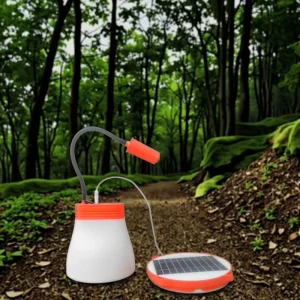 2200mAh Rechargeable LED Camping Lantern Hanging Solar Tent Lights with Power Bank for Outdoor Hiking Activities
