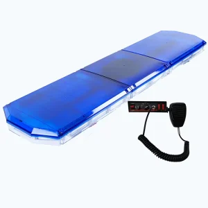220W Ultra Thin Blue Safety Ambulance Roof Emergency Alarm LED Flashing Light Bar