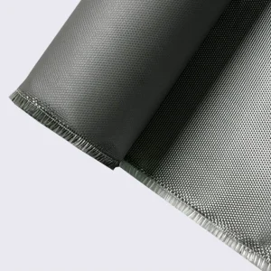 230gsm Flame Retardant Material Grey Single Side Polyurethane PU Coated Glass Fiber Cloth for Welding Blanket