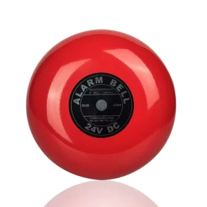 24V DC Electric 6 Inch Metal Waterproof Red Fire Alarm Bell 95dB/m Sound Indoor Outdoor Automatic CE Certified Conventional