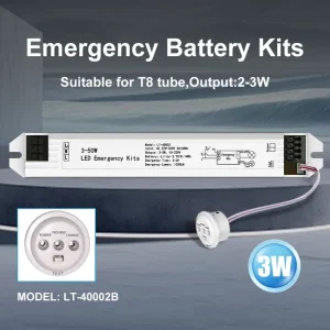 3-50W LED Emergency Driver with Charge Indicator 2200mAh Lithium Battery Emergency Battery Kits for Tube LED Light