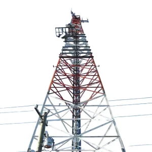 3 Legged Angular Steel Tower Triangular Wireless Communication Tower Constructed From ASTM A36 and ASTM A572 Gr50 Steel Grades
