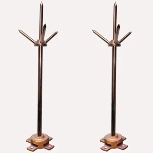 3-Pronged Multi-Point Lightning Rods for Factory & Plant Protection