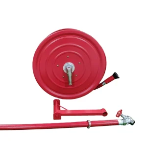 30m Manual Fire Hose Reel Synthetic Rubber Firefighting Equipment Accessory