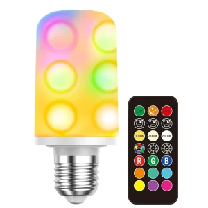 360° RGBWC Color Changing Rechargeable LED Bulb With Magnets Wall Light Chandelier Emergency Bulb
