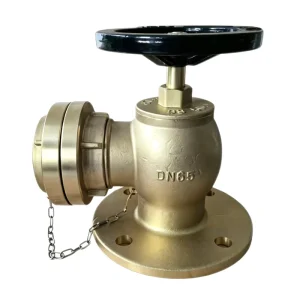 360 Rotatable Flange Indoor Fire Hydrant Cast Iron Red Fire Landing Valve Dust Cap Chain Fire Protection DN50 DN65 Easy