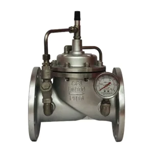 4 Inch SS304 Stainless Steel Pressure Reducing Valve PN10 PN16 Corrosion Proof Flange Accessory for Firefighting Equipment