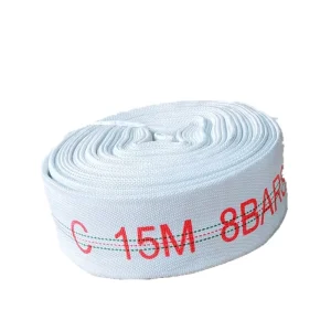 4 Inch White Customizable Polyester Filament Reinforced Woven PU Lining Fire Hose
