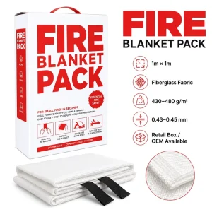 40*40 Inch Fiberglass Fire Suppression Blanket Single Color Bo* Pack for Home Kitchen RV Camping BBQ Safety