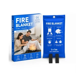 40*40 Inch Fire Extinguisher Blanket Fiberglass Retail Box Pack No Mess Safety Blanket for Kitchen Oil Fires