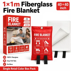 40*40 Inch Kitchen Grease Fire Blanket Fiberglass Emergency Fire Blanket Retail Bo* Pack