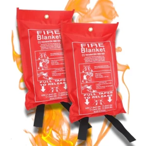 40″ X 40″ EN1896 Flame Retardant Fiberglass Emergency Fire Suppression Blankets for Kitchen and Home