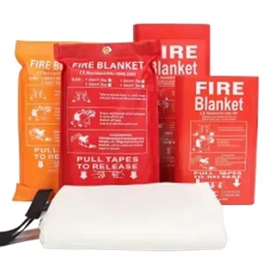 430GSM Anti Fire Blanket 1m*1m Firefighting Emergency Fiberglass EN1869 Standard for Home and Kitchen Use