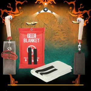 430GSM Anti Fire Blanket 1m*1m Firefighting Emergency Fiberglass EN1869 Standard for Home and Kitchen Use