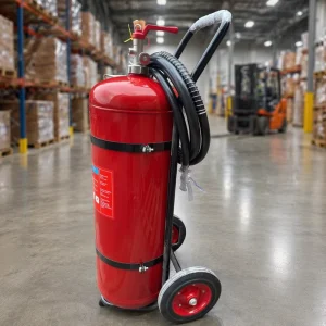 45L Trolley Fire Extinguisher ABC Dry Powder Fire Extinguisher CE Certified Electric Fire Safe Heavy Duty For Large Factory