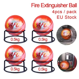4Pcs 0.5KG Fire Extinguisher Ball CE Auto Extinguishing Fireball for Home Office Warehouse Distribution Box Sockets