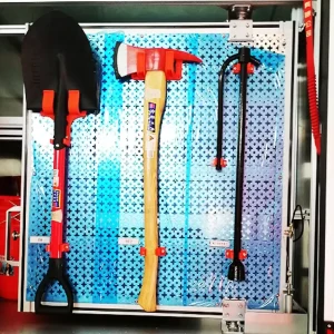 4×2 Drive Wheel Firefighting Equipment Swing Rack Fire Truck Pull Out Rack
