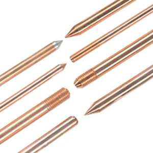 5/8″ Copper-Bonded Earth Rod Copperweld Clad Steel Ground Rod for Lightning Protection & Earthing System Earthing Rod