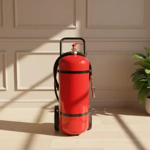 50KG Red Trolley Dry Powder Fire Extinguisher ISO9001 CE Certified Fire Safety Equipment