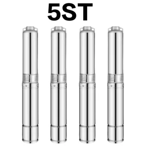 5ST Series 5 Inch Stainless Steel Submersible Pump High Flow Pressure Boosting Solution for Medium Deep Wells