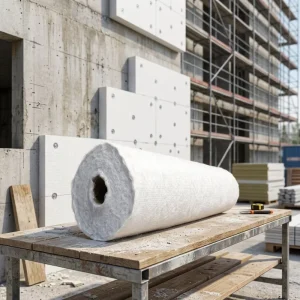 5mm 10mm 20mm Nano Aerogel White Thermal Blanket Roll for Exterior Fireproof Building Use
