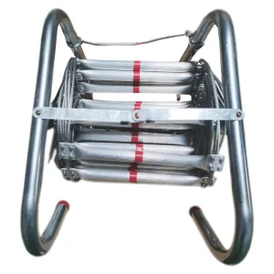 66FT Fire Escape Ladder 20M Folding Steel Wire Rope Ladders Aluminum Alloy Emergency Survival Rescue Safety Antiskid Tools