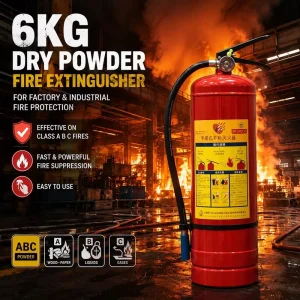6KG ABC Dry Powder Fire Extinguisher for Warehouse & Industrial Fire Protection
