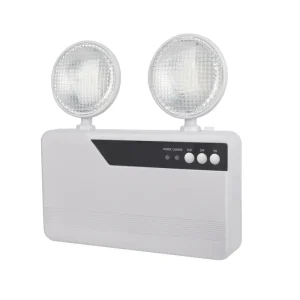 6W/10W Double Heads Rechargeable LED Emergency Light With Plastic Housing Twin Spot Emergency Lamp