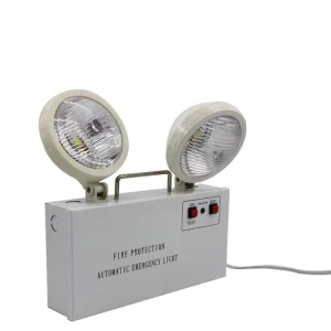 6W Market Apartment Metal Fire Emergency Evacuation Light Dual Head Rechargeable LED Emergency Light
