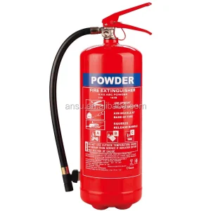 6kg Portable EC EN3 ABC Powder Fire Extinguisher EN615 Dry Chemical with -30~+60 Work Temperature Range