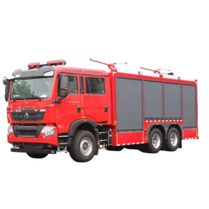 6×4 Custom Passenger Heavy Diesel Rescue First Aid Water Foam Dry Fire Fighter Truck with Tools