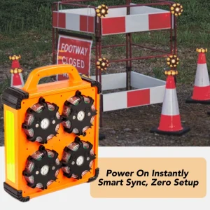 8 Pack Portable 360° LED Emergency Warning Lights Traffic Signal Safety Light for Roadside Assistance with CE Compliant