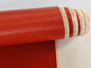 800℃ Heat Resistant Insulated 0.8mm Thickness Single Side Silicone Coated Medium Silica Fiber Cloth