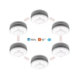 85Db WIFI Smoke Detector Safe Sound 868MHZ RF Leak Sensor House Interconnected Smoke Detector Fire Alarm