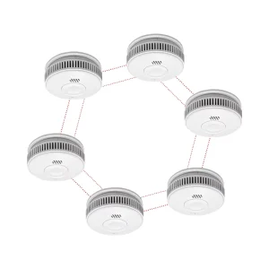 85dB Hotels Security Fire Smoke Leak Detector Wireless RF 433 MHz Interconnected Photoelectric Smoke Alarm