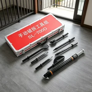 8PCS Manual Fire Rescue Breaching Tool Kit Class B Fires Cast Iron Flexible Telescopic Pry Bar Emergency Forcible Entry Set