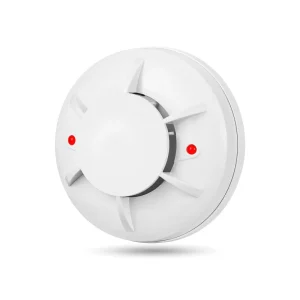 9-28V Wired Temperature Detector Alarm System 2/4Wire ABS Material Fire Alarm with Temperature Reading Features
