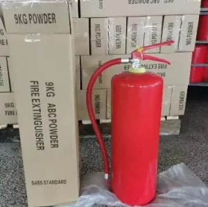 9kg Portable Dry Powder Fire Extinguisher Red Conventional Cylinder with Foot Ring CE Valves ABC Dry Powder EN3 Certified