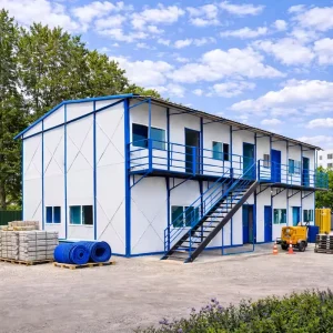 A Grade Fire Rating K House Fireproof Prefabricated Building With Glass Wool Insulation for High Temperature Area and Oil Rig