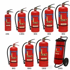 ABC Dry Powder Fire Extinguisher for Class A B C Fires Emergency Safety Device