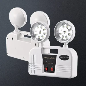ABS Dual Head Emergency Lighting LED Charging Emergency Light IP30 Safety Exit Indicator Light 3 Hour Emergency 2 * 3W AC85 265V