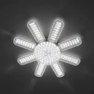 AC 85-165V 8 Leaf Emergency Folding Aluminum LED Lamp with E27/B22 Base SMD Light Source for Residential Use