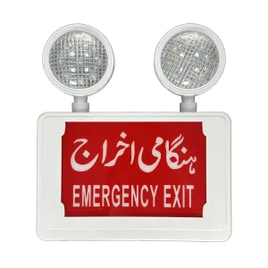 AC85-265V Surface-Mounted Indoor Use LED Exit Sign Box Red/Green SMD Dual Head ABS Material Fire Resistance Emergency Light