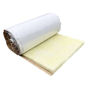 ASTM E84 Standard Fire Resistant Performance Glass Wool Blanket with White Facing 50mm