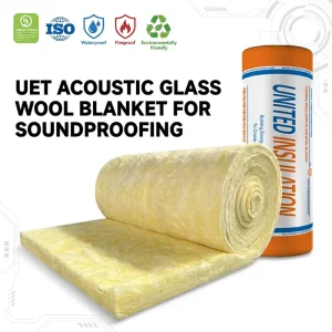 ASTM UL Fiberglass Blanket R15 Soundproofing Fire Resistant Metal Building Wall Insulation Glass Wool Roll