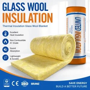ATSM E84 C518 C1338 Certified R19 Fiberglass Wool Insulation Blanket with Aluminium Foil 6.25” for USA Metal Building Roof