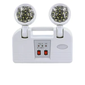 Abs Material Ac100 240v Rechargeable Twin Spot Emergency Light For Hotels Or Hospital