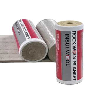 Acoustic Thermal Insulation Rock Wool Blanket Wire Mesh Facing 90kg/m3 50mm Fireproof R6.0 5-Year